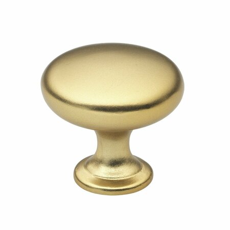 GLIDERITE HARDWARE 1-1/8 in. Brass Gold Classic Round Cabinet Knob, 10PK 5411-BG-10